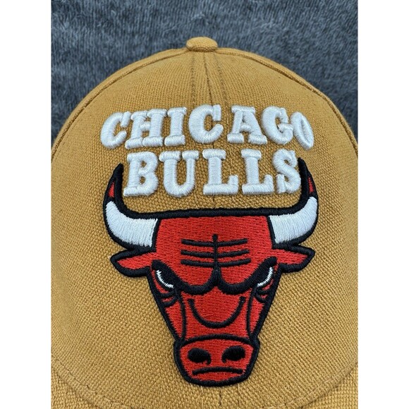 Chicago Bulls Hat Cap Adult Strap Back Tan Adjustable NBA Basketball Ultra Game - Picture 2 of 10
